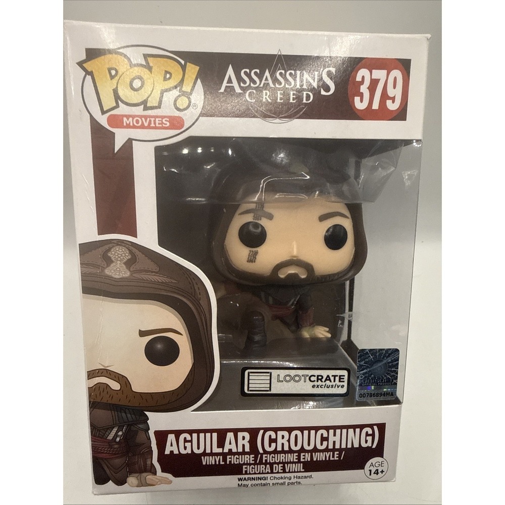 Funko Pop! Movies: Assassin's Creed #379 Agular: Crouching -Loot Crate Exclusive
